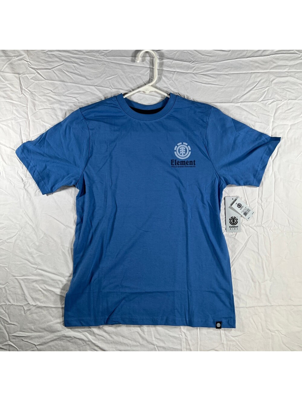 Element Kids Boys L 14/16 Blue Logo Graphic Skate T-Shirt NWT